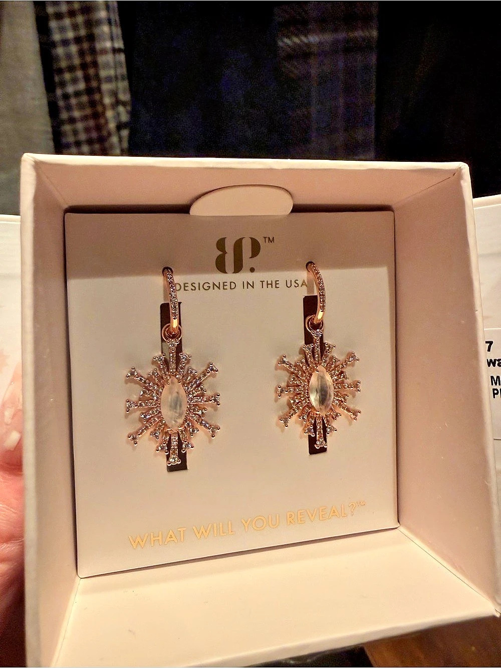 Bomb Party Cherished Always Sunburst Earrings Rose Gold NWT